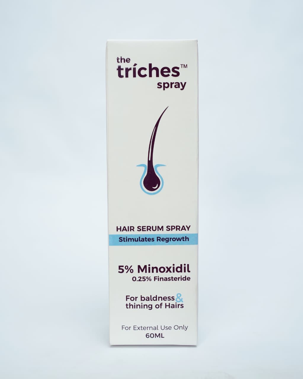the triches spray – 5% Minoxidil, 0.25% Finasteride & Biotin 0.2% | Hair Regrowth Solution (60ml)
