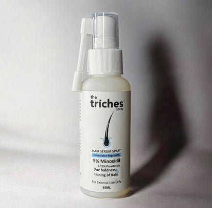 The Triches Spray – 5% Minoxidil, 0.25% Finasteride & Biotin 0.2% | Hair Regrowth Solution (85ml)