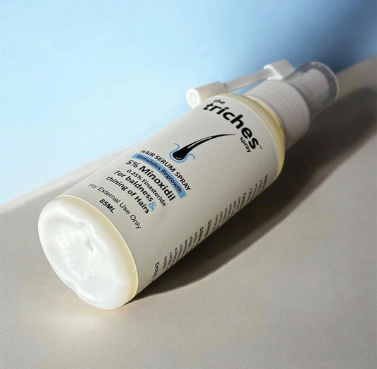 The Triches Spray – 5% Minoxidil, 0.25% Finasteride & Biotin 0.2% | Hair Regrowth Solution (85ml)