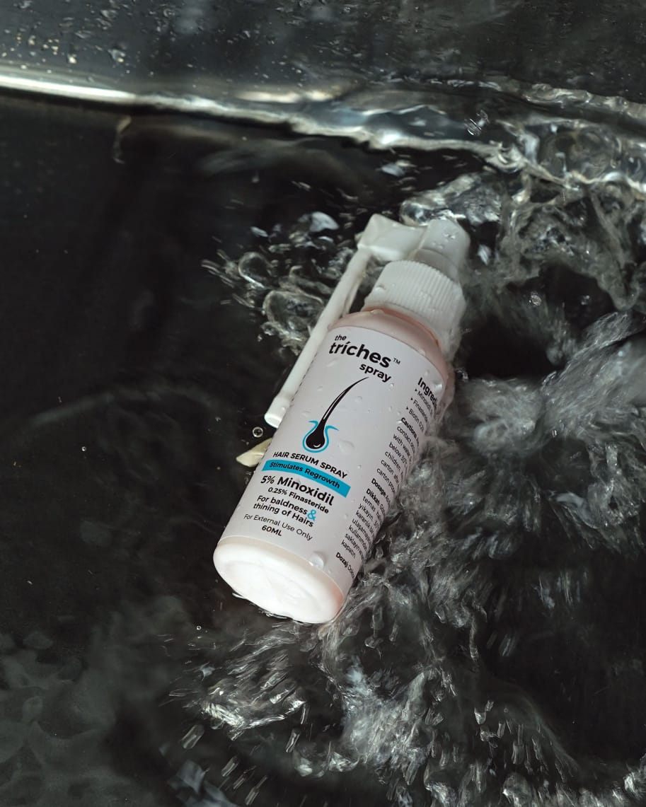 the triches spray – 5% Minoxidil, 0.25% Finasteride & Biotin 0.2% | Hair Regrowth Solution (60ml)